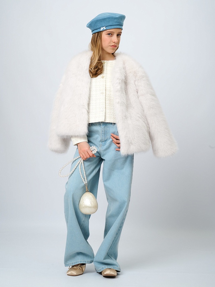 Джинсы широкие в цвете: Светло-Голубой Ole! Twice - фото 6