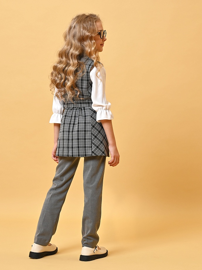 Комплект удлиненный жилет и брюки в цвете: Серый Ole! Twice - фото 3