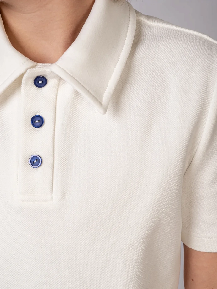 Поло с коротким рукавом унисекс в цвете: Белый Ole! Twice - фото 5