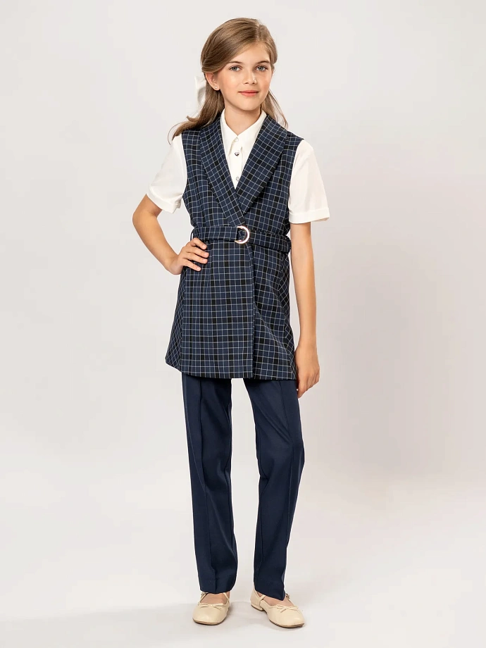 Рубашка укороченная с декоративными пуговицами в цвете: Белый Ole! Twice - фото 7