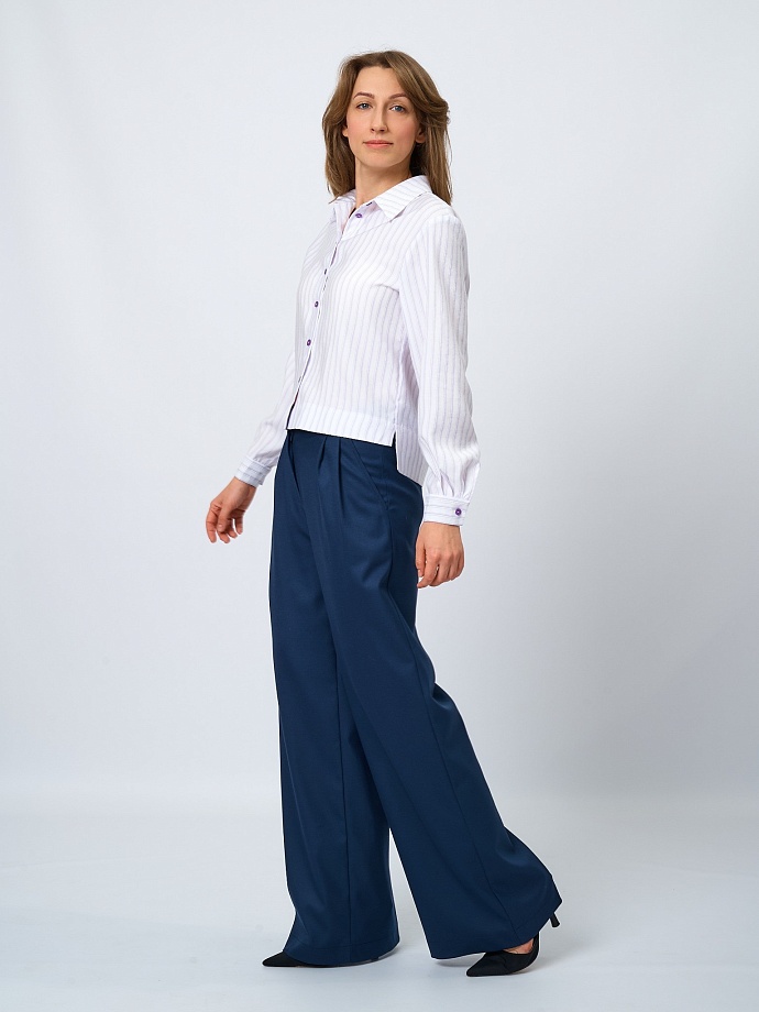 Рубашка укороченная из модала в цвете: Белый Ole! Twice - фото 4