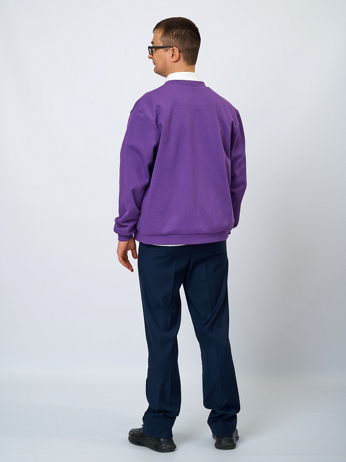 Бомбер из фактурного трикотажа в цвете: Фиолетовый Ole! Twice - фото 2