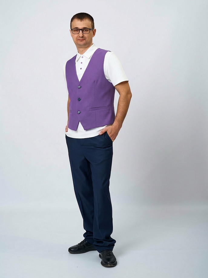 Жилет классический унисекс в цвете: Фиолетовый Ole! Twice - фото 2