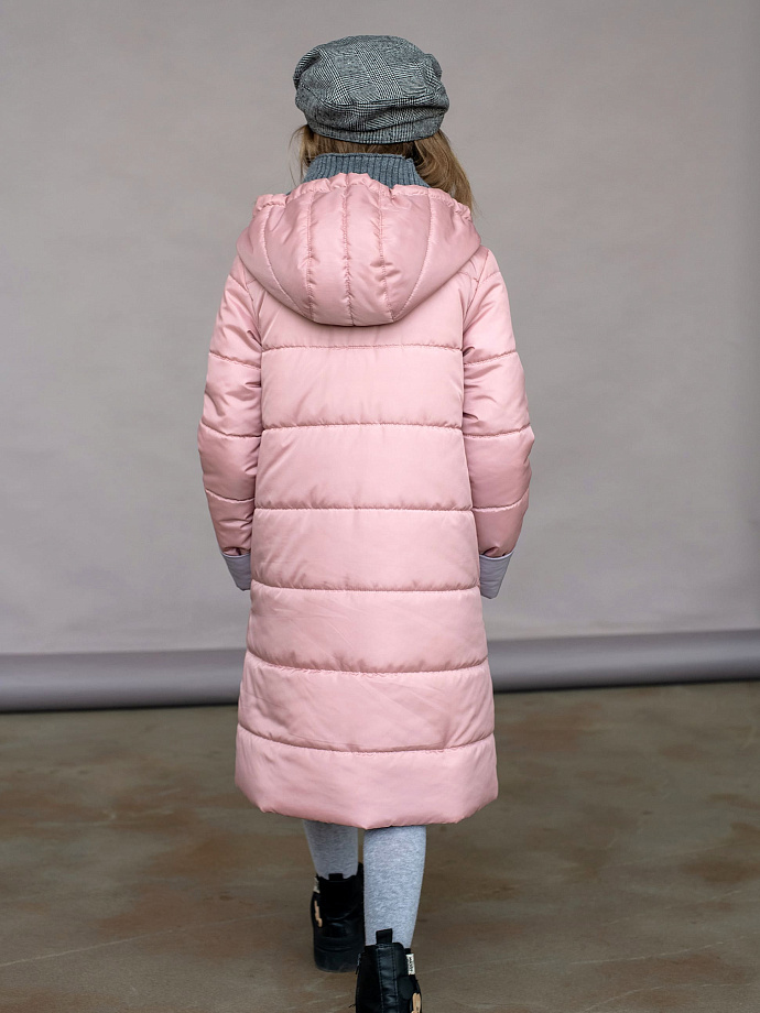 Куртка пальто с капюшоном Зима в цвете: Розовый Ole! Twice - фото 4