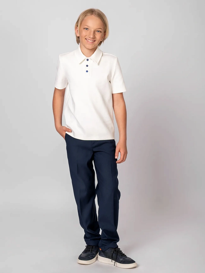 Поло с коротким рукавом унисекс в цвете: Белый Ole! Twice - фото 3