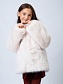 Меховое пальто укороченное с натуральным утеплителем в цвете: Молочный Ole! Twice - фото 2