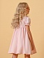 Платье креп с манишкой в горошек, короткий рукав в цвете: Персиковый Ole! Twice - фото 3