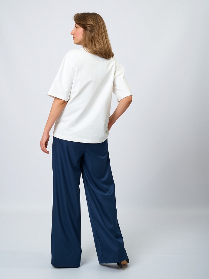 Футболка с нашивным принтом в цвете: Молочный Ole! Twice - фото 2