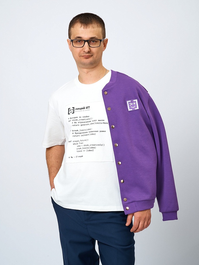 Футболка с нашивным принтом в цвете: Молочный Ole! Twice - фото 3