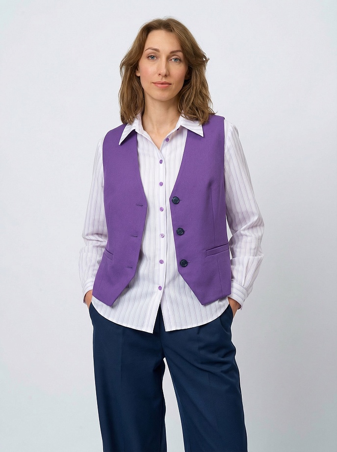Жилет классический унисекс в цвете: Фиолетовый Ole! Twice - фото 4