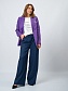 Жакет-пиджак прямого кроя с шевроном в цвете: Фиолетовый Ole! Twice - фото 4