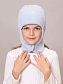 Комплект шапка-ушанка и шарф в цвете: Голубой Ole! Twice - фото 4