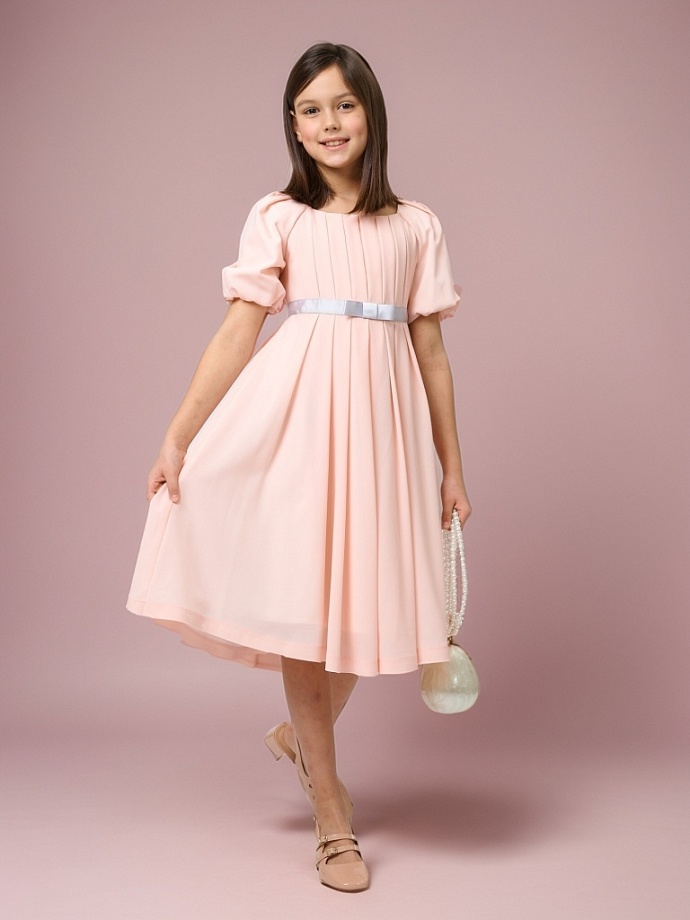 Платье с драпировкой в романтическом стиле в цвете: Розовый Ole! Twice - фото 1