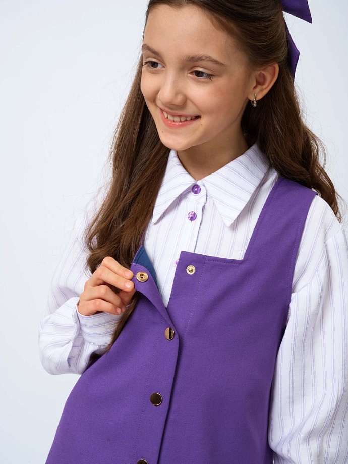 Сарафан на кнопках в цвете: Фиолетовый Ole! Twice - фото 4