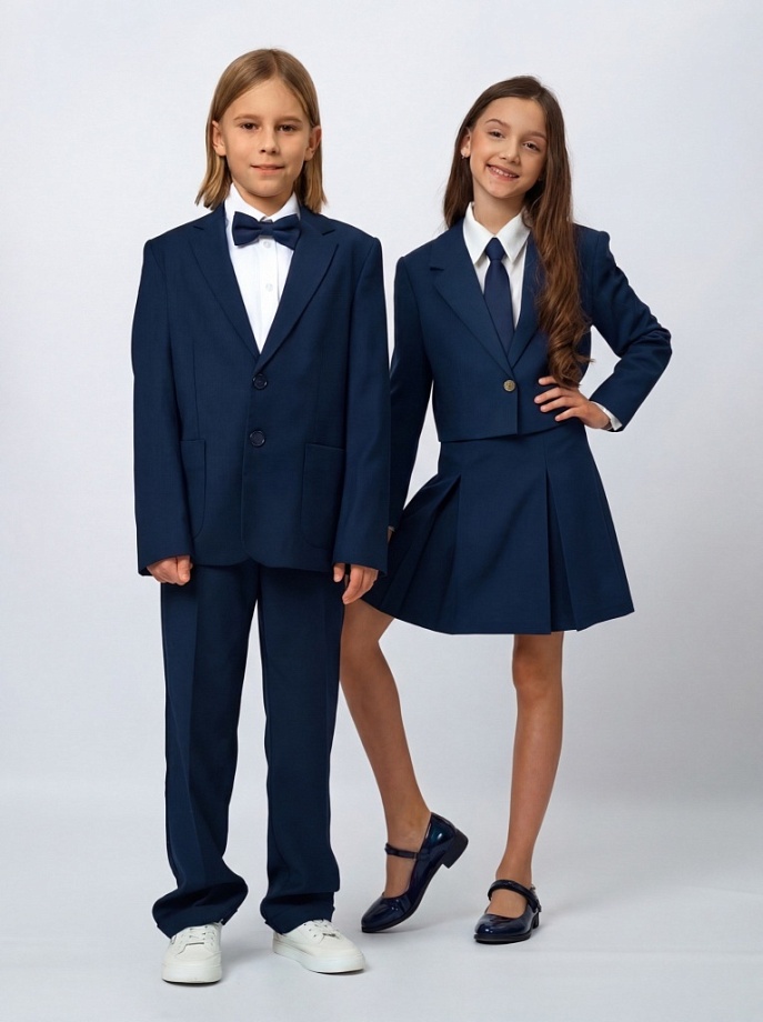 Юбка-трапеция с двумя складками в цвете: Синий Ole! Twice - фото 3