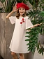Платье А-силуэта с вышивкой в цвете: Молочный Ole! Twice - фото 2