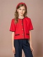 Жакет из трикотажа "джерси" с коротким рукавом в цвете: Красный Ole! Twice - фото 1