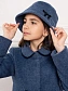 Пальто демисезонное для девочки + шляпка в цвете: Синий Ole! Twice - фото 3