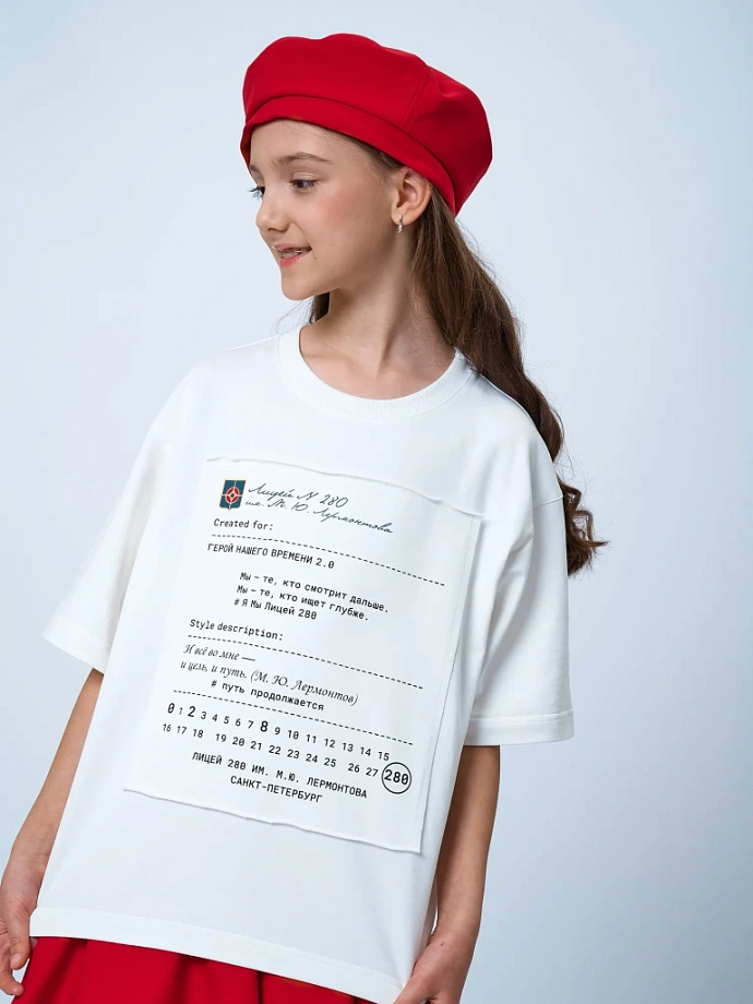 Футболка с нашивным принтом Герой 2.0 в цвете: Молочный Ole! Twice - фото 7