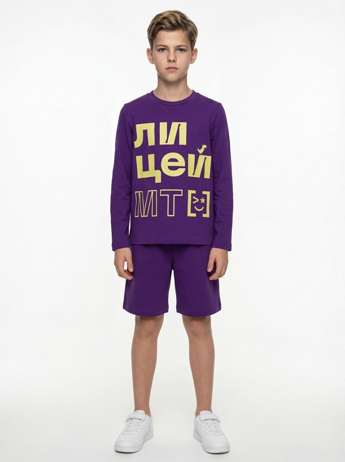 Шорты из премиального хлопка в цвете: Фиолетовый Ole! Twice - фото 3