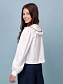 Блуза укороченная с контрастной отделкой в цвете: Белый Ole! Twice - фото 3