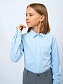 Рубашка классическая из смесового хлопка с шевроном в цвете: Голубой Ole! Twice - фото 3