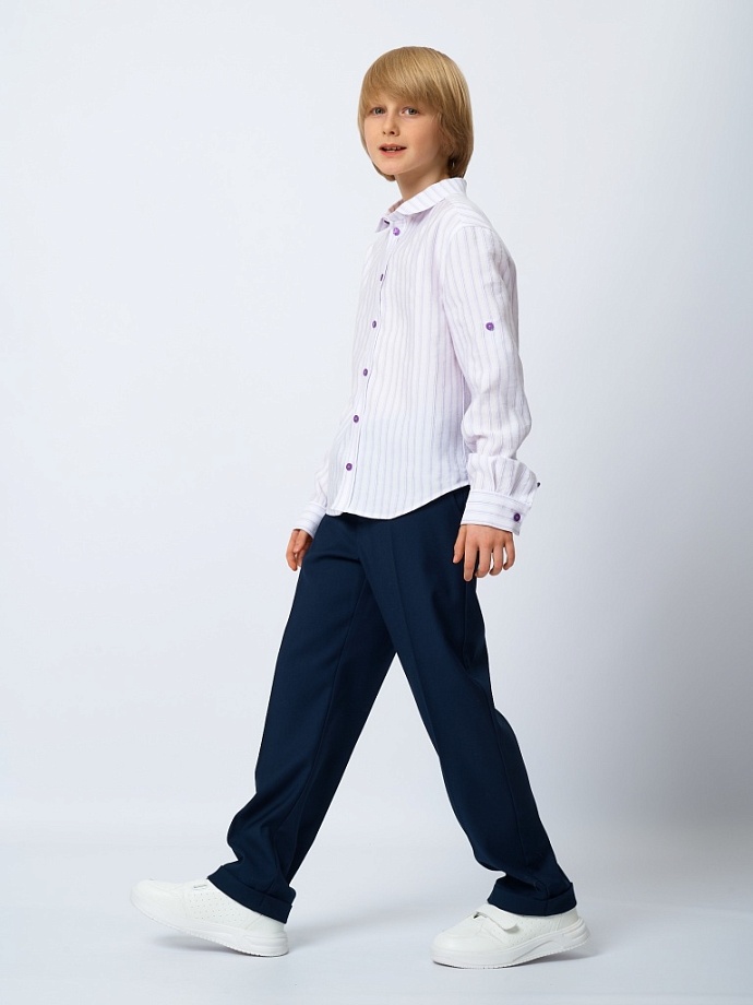 Рубашка  casual из модала в цвете: Белый Ole! Twice - фото 3