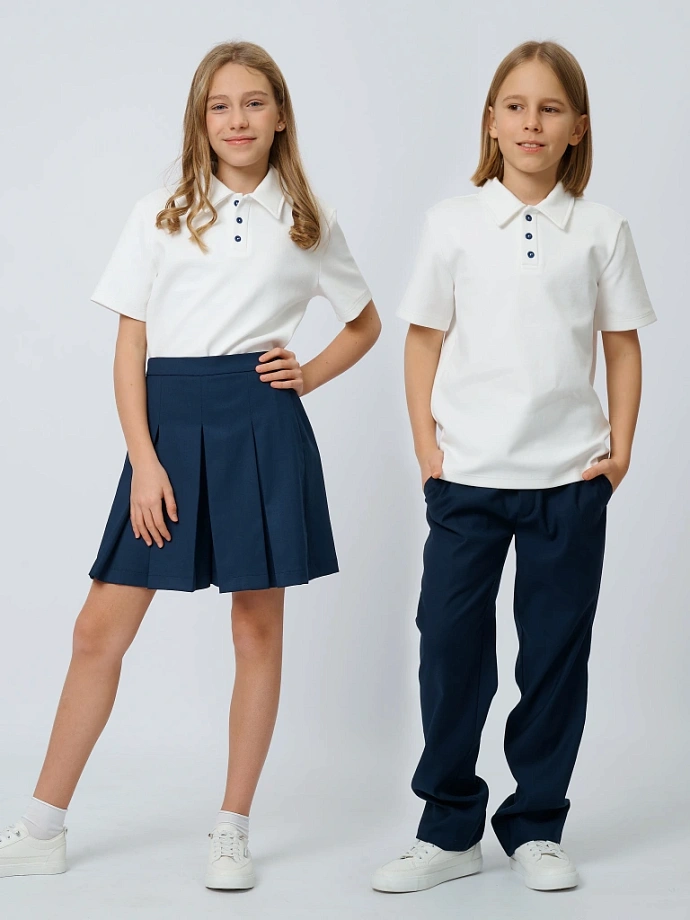 Поло с коротким рукавом унисекс в цвете: Белый Ole! Twice - фото 1