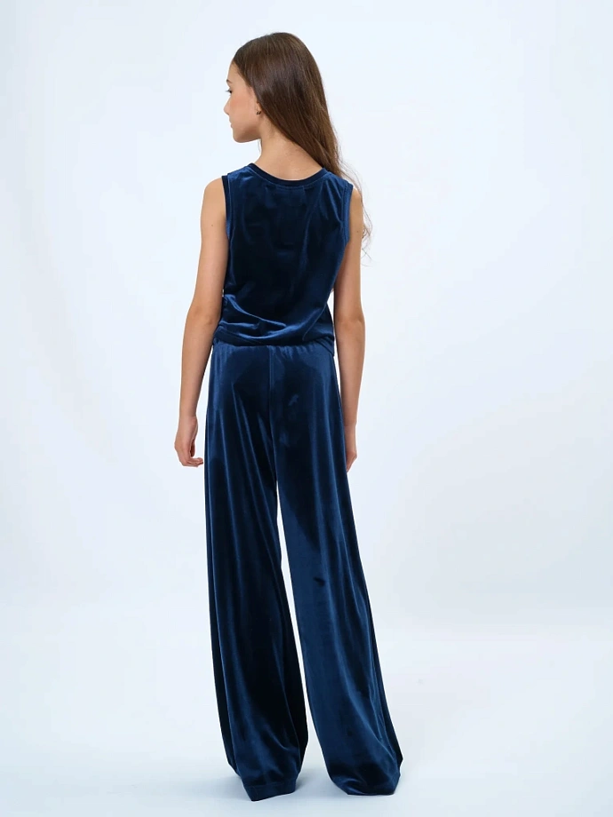 Топ из бархата в цвете: Синий Ole! Twice - фото 4