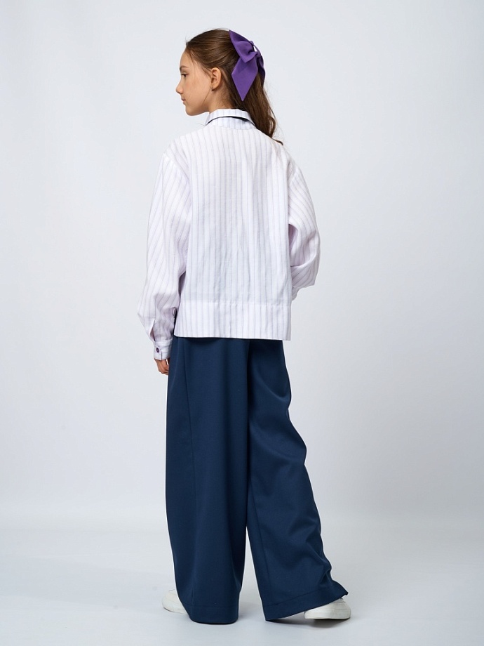 Рубашка укороченная из модала в цвете: Белый Ole! Twice - фото 3