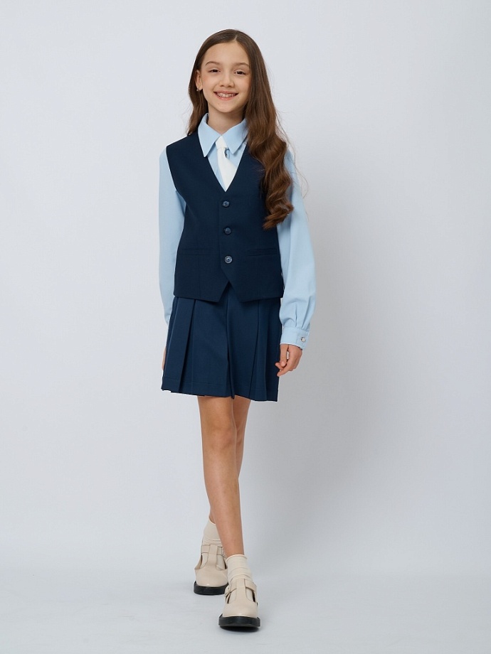 Жилет классический в цвете: Синий Ole! Twice - фото 9