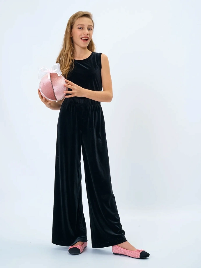 Топ из бархата в цвете: Черный Ole! Twice - фото 4