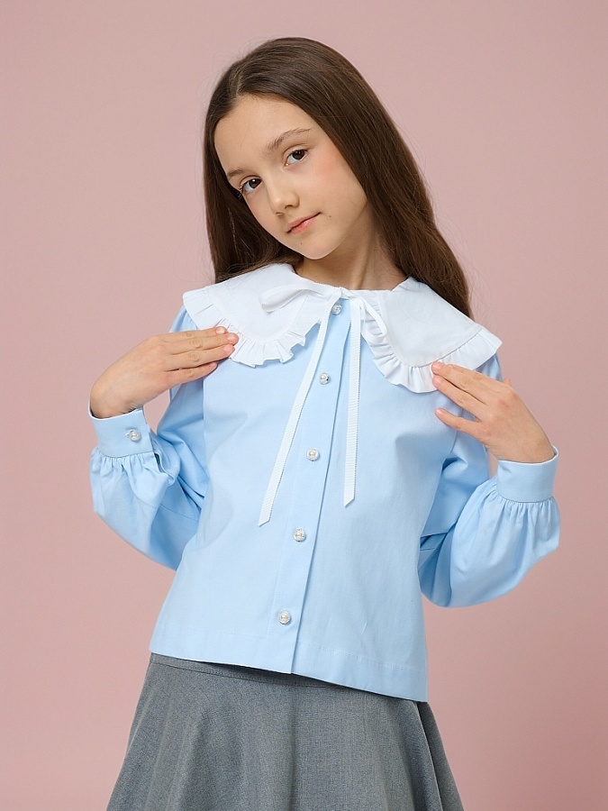 Блуза из хлопка укороченная