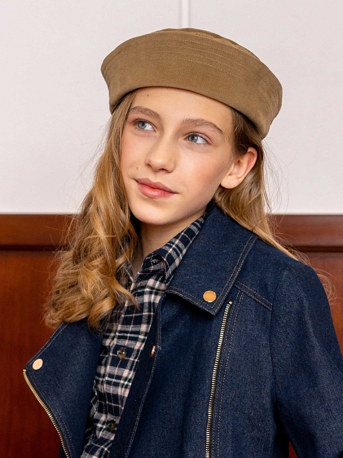 Панама из вельвета в цвете: Бежевый Ole! Twice - фото 2