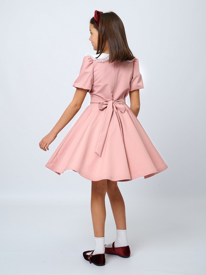 Платье с коротким рукавом и юбкой-солнце в цвете: Розовый Ole! Twice - фото 6