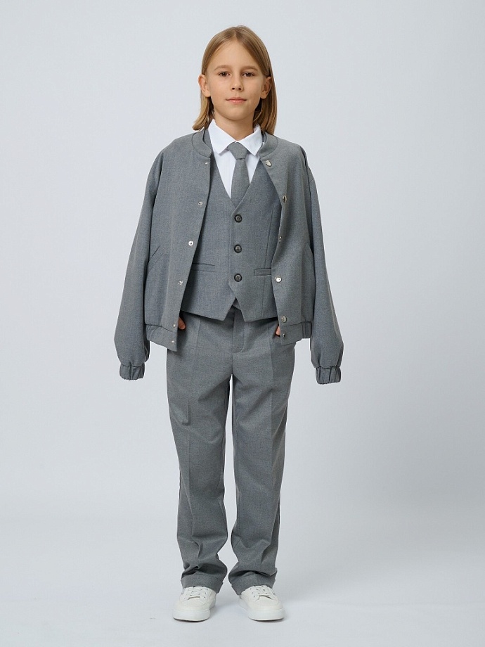 Галстук унисекс с вышивкой в цвете: Серый Ole! Twice - фото 6