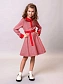 Платье с контрастным воротником и манжетами в цвете: Красный Ole! Twice - фото 2
