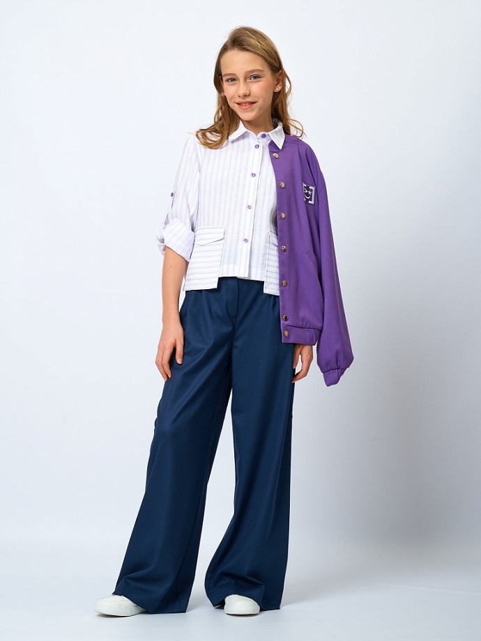 Рубашка с карманами из модала в цвете: Белый Ole! Twice - фото 3