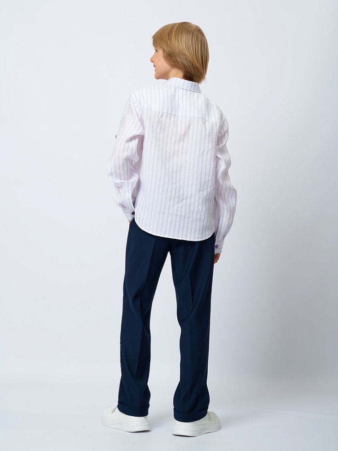 Рубашка  casual из модала в цвете: Белый Ole! Twice - фото 2