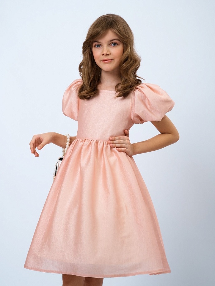 Платье из легкой ткани с жемчужным блеском в цвете: Розовый Ole! Twice - фото 5