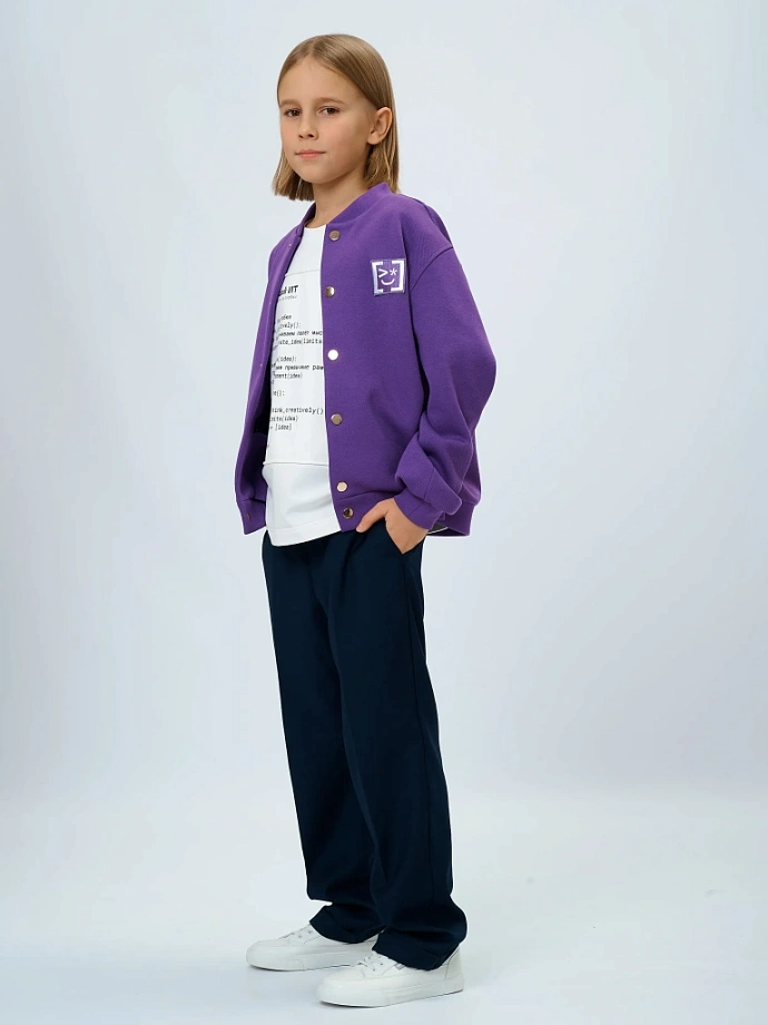 Футболка с нашивным принтом в цвете: Молочный Ole! Twice - фото 6