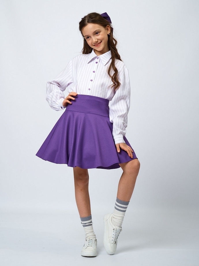 Рубашка укороченная из модала в цвете: Белый Ole! Twice - фото 5