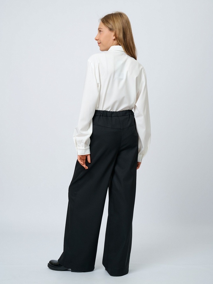 Брюки школьные широкие (палаццо) в цвете: Черный Ole! Twice - фото 2