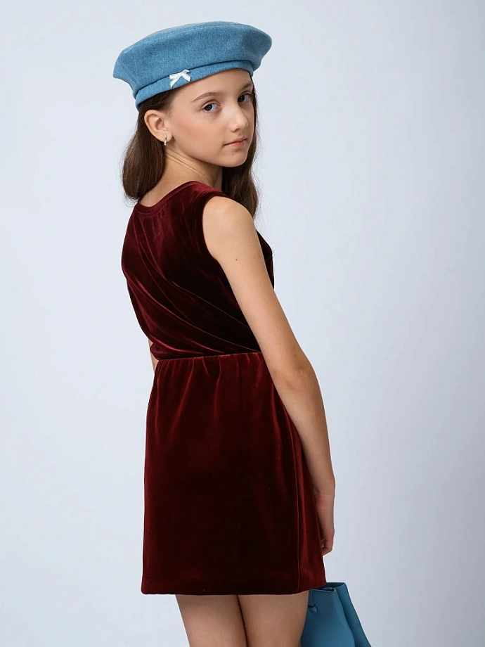 Топ из бархата в цвете: Бордовый Ole! Twice - фото 6