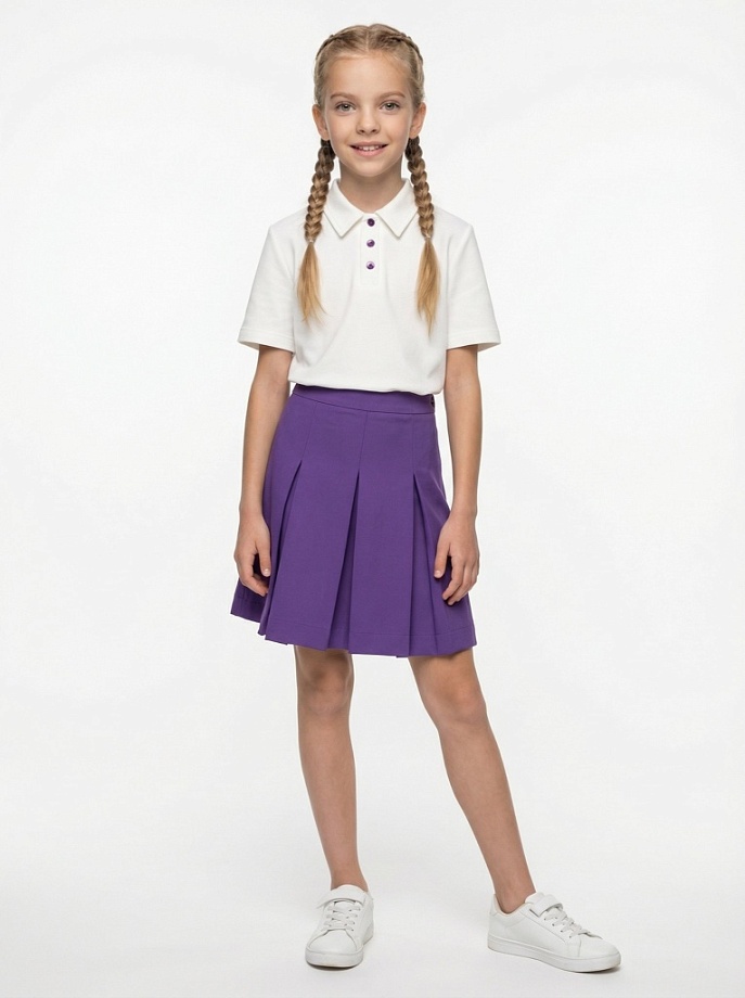 Юбка-шорты в складку в цвете: Фиолетовый Ole! Twice - фото 1