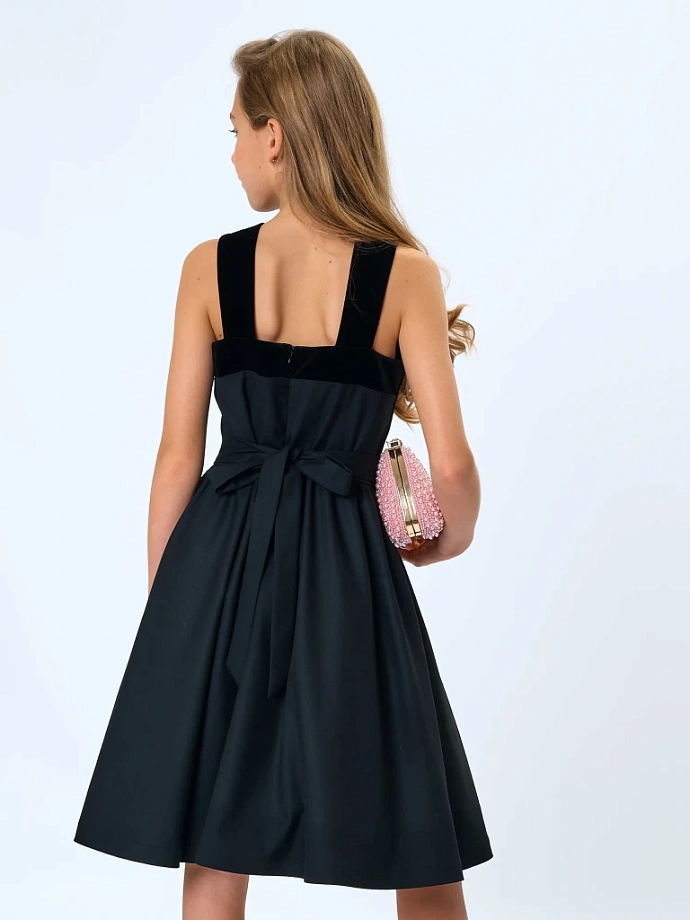 Платье с бархатной отделкой в цвете: Черный Ole! Twice - фото 9