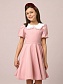 Платье с коротким рукавом и юбкой-солнце в цвете: Розовый Ole! Twice - фото 1