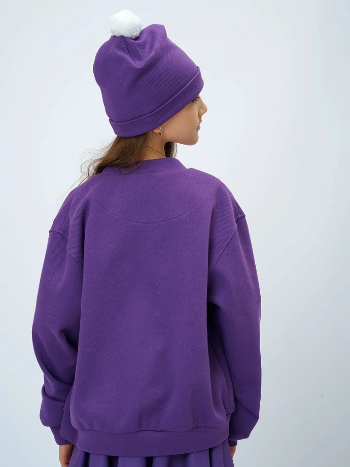 Шапка на флисовой подкладке в цвете: Фиолетовый Ole! Twice - фото 2
