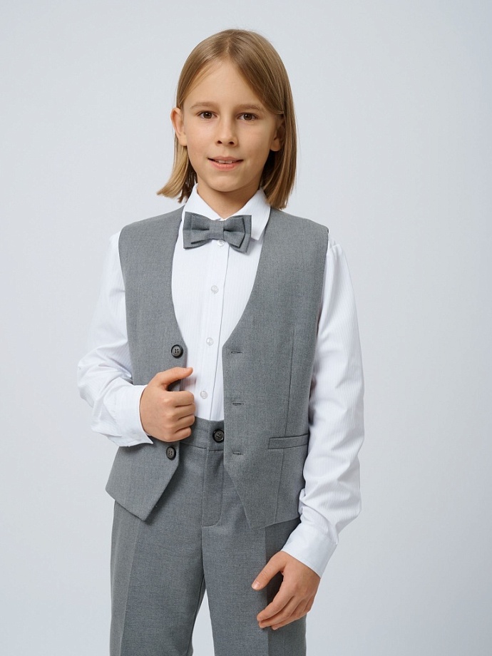 Жилет классический унисекс с шевроном в цвете: Серый Ole! Twice - фото 4