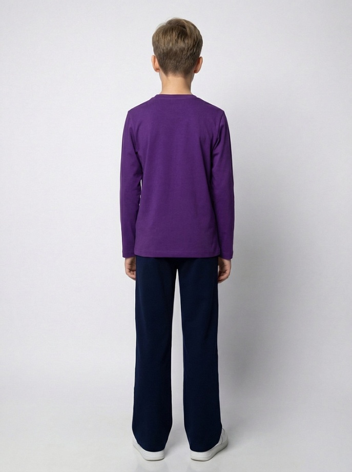 Лонгслив из премиального хлопка в цвете: Фиолетовый Ole! Twice - фото 2